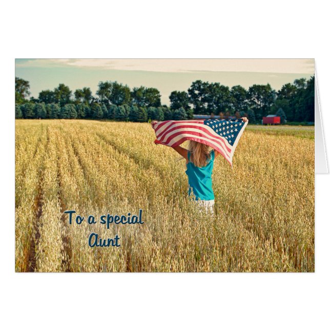 Cartão Patriótico para tia (Frente Horizontal)