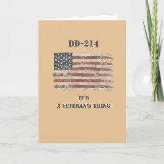 Cartão Patriótico para Veterano DD-214