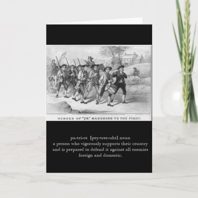 Cartão Patriots Veteran's Day Greeting Card (Frente)