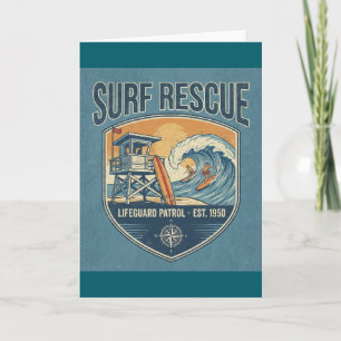 Cartão Patrulha de Salvamento de Surf Est 1950
