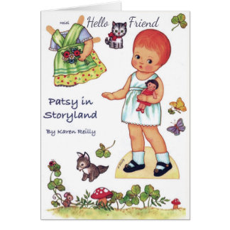 Cartão Patsy in Storyland Paper Doll cut out clothes Card