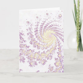 Cartão Pattern Swirling Pink Cream White