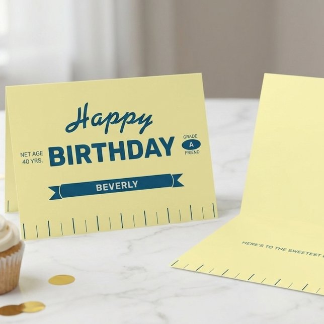 Cartão Pau de Manteiga Personalizado Amarelo Diversão de  (Butter them up with this funny personalized stick of butter birthday card!)