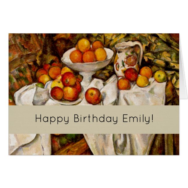 Cartão Paul Cezanne Apple Orangismo Impressionismo (Frente Horizontal)