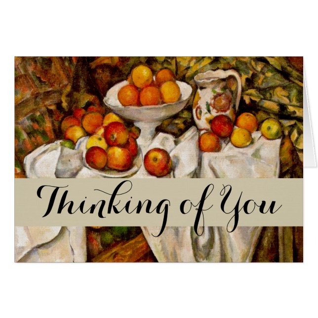 Cartão Paul Cezanne Apple Orangismo Impressionismo (Frente Horizontal)