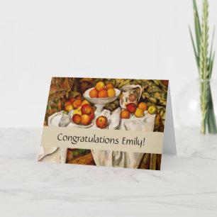 Cartão Paul Cezanne Apple Orangismo Impressionismo