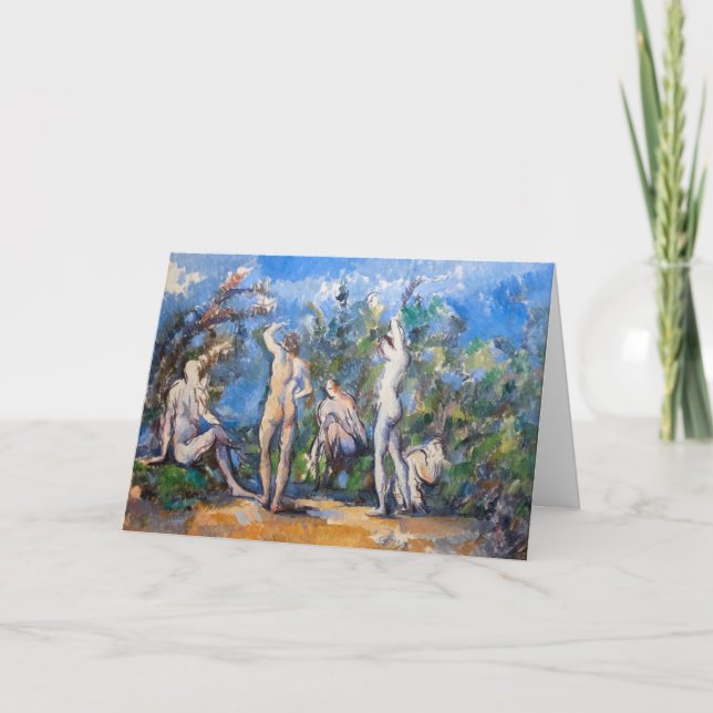 Cartão Paul Cezanne - Cinco Bathers (Frente)