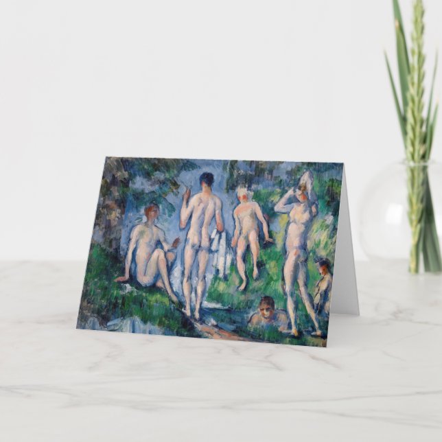 Cartão Paul Cezanne - Grupo dos Bathers (Frente)