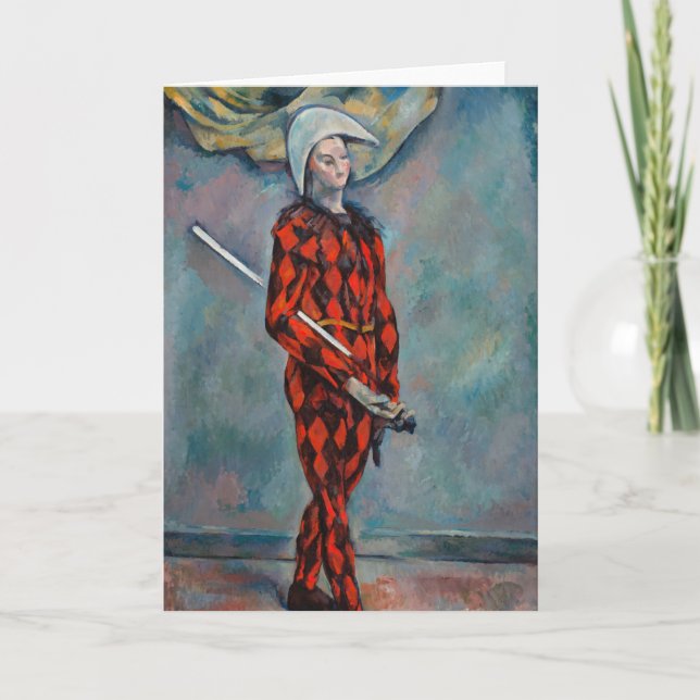 Cartão Paul Cezanne - Harlequin (Frente)