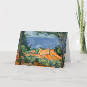 Cartão Paul Cezanne - L'Estaque com Telhados Vermelhos