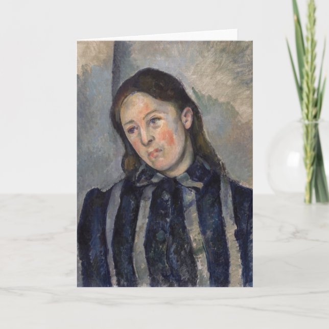 Cartão Paul Cezanne - Madame Cezanne com Cabelo Solto (Frente)