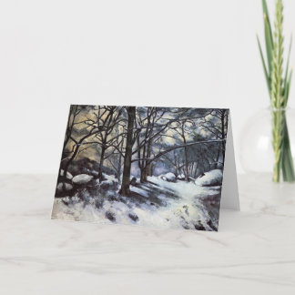 Cartão Paul Cezanne- Melting Snow. Fontainbleau