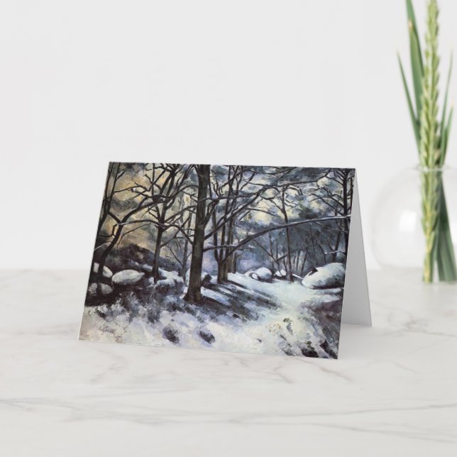 Cartão Paul Cezanne- Melting Snow. Fontainbleau (Frente)