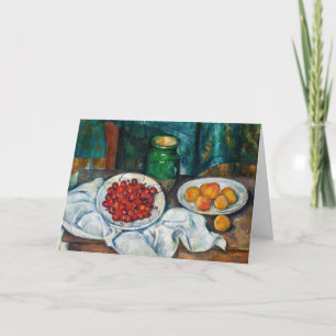Cartão Paul Cezanne - Natureza Morta com Cerejas e Pêsseg