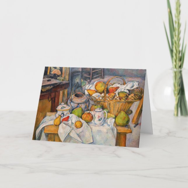 Cartão Paul Cezanne - Natureza Morta com Cesta (Frente)