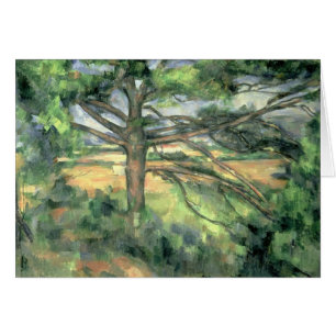 Cartão Paul Cezanne o grande pinho, 1895-97