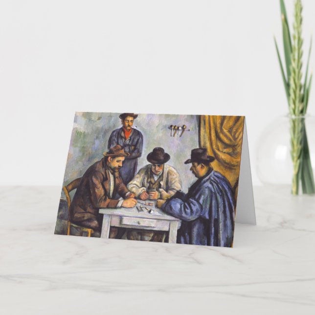 Cartão Paul Cezanne - Os Jogadores de Cartas (Frente)