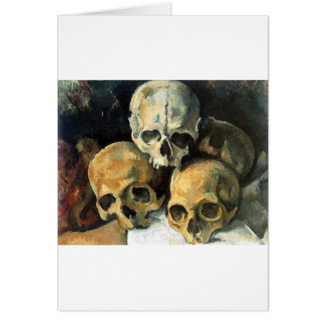 Cartão Paul Cézanne - pirâmide dos crânios (Frente)