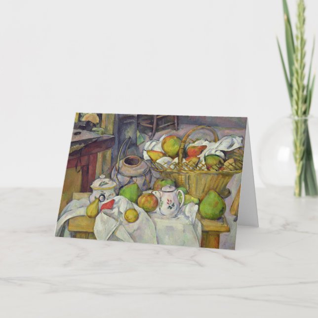 Cartão Paul Cezanne | Still life with basket, 1888-90 (Frente)