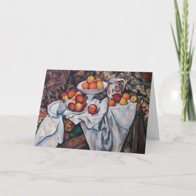 Cartão Paul Cezanne - Vida Estática, Maçãs e Laranjas (Frente)