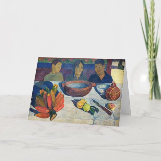 Cartão Paul Gauguin - A Refeição / Bananas (Frente)