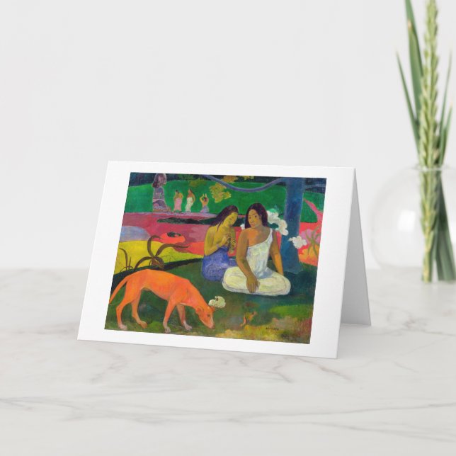 Cartão Paul Gauguin | Arearea (The Red Dog), 1892 (Frente)