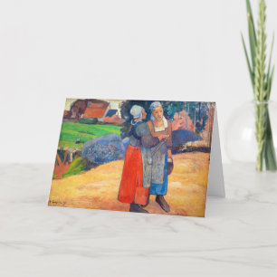 Cartão Paul Gauguin - Camponesas Bretãs