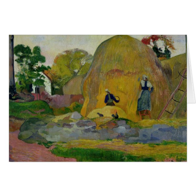 Cartão Paul Gauguin | Fissuras amarelas ou Colheita de Ou (Frente Horizontal)