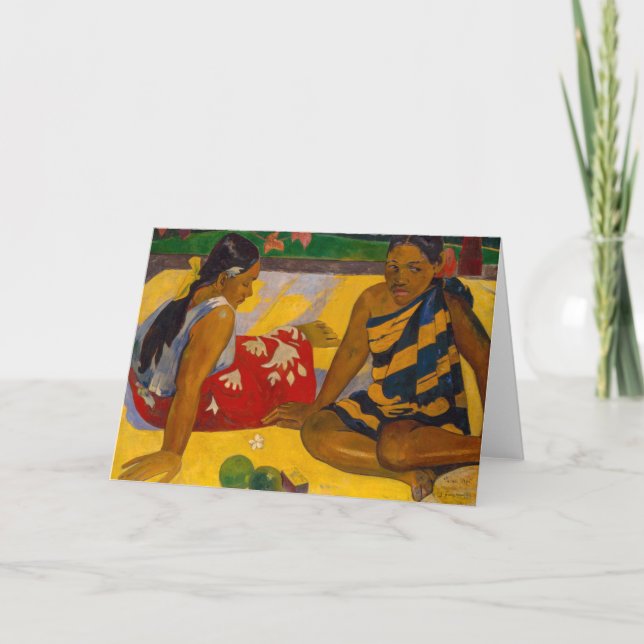 Cartão Paul Gauguin - Mulheres taitianas / Parau Api (Frente)