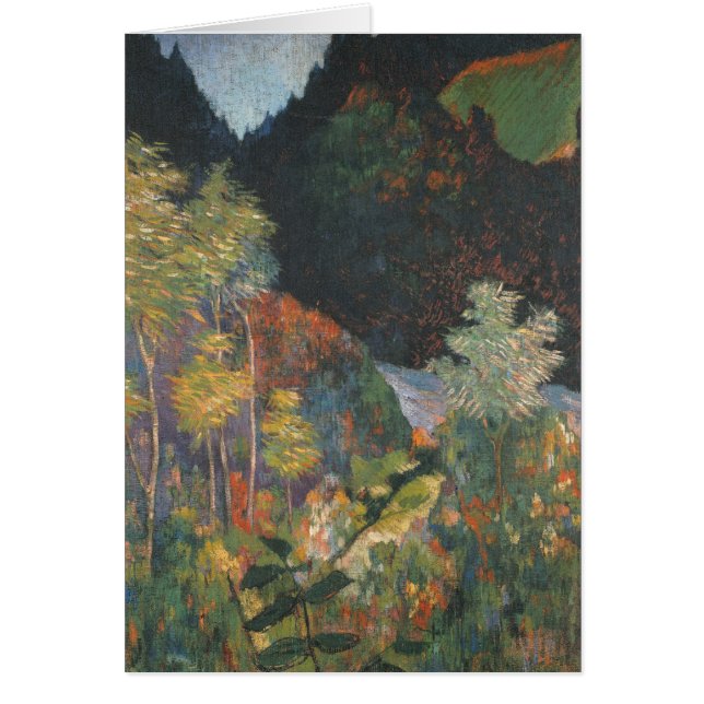 Cartão Paul Gauguin | Paisagem (Frente)