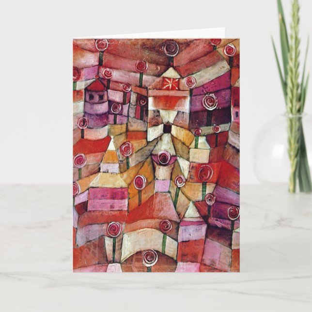 Cartão Paul Klee - Jardim de Rosas (Frente)