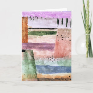 Cartão Paul Klee, Paisagem com Álamo,