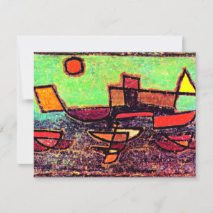 Cartão Paul Klee pintura, Afbahrendere Dampfer,