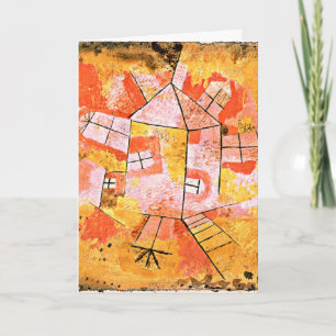 Cartão Paul Klee pintura, Casa Revolvente,