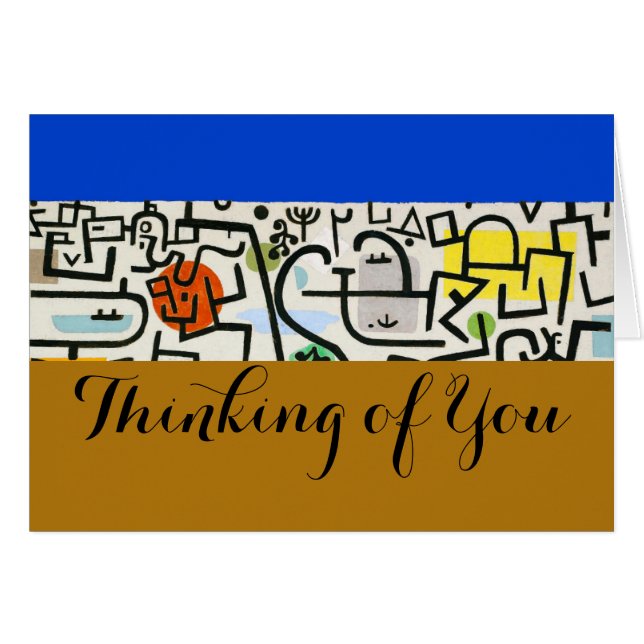 Cartão Paul Klee Rich Harbor Abstrato Expressionismo (Frente Horizontal)