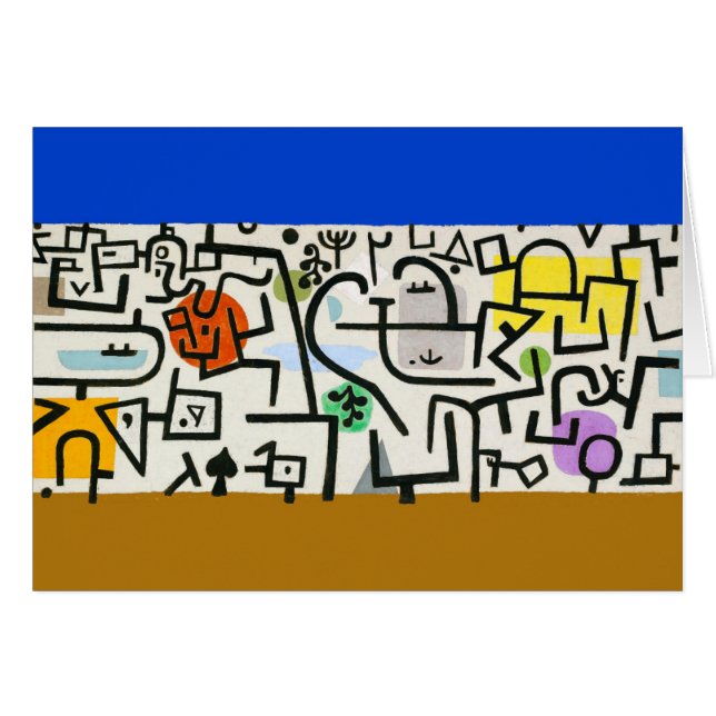 Cartão Paul Klee Rich Harbor Abstrato Expressionismo (Frente Horizontal)