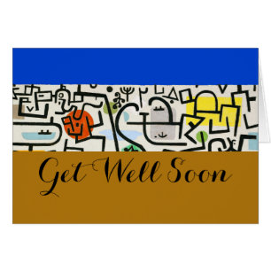 Cartão Paul Klee Rich Harbor Abstrato Expressionismo