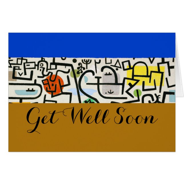 Cartão Paul Klee Rich Harbor Abstrato Expressionismo (Frente Horizontal)