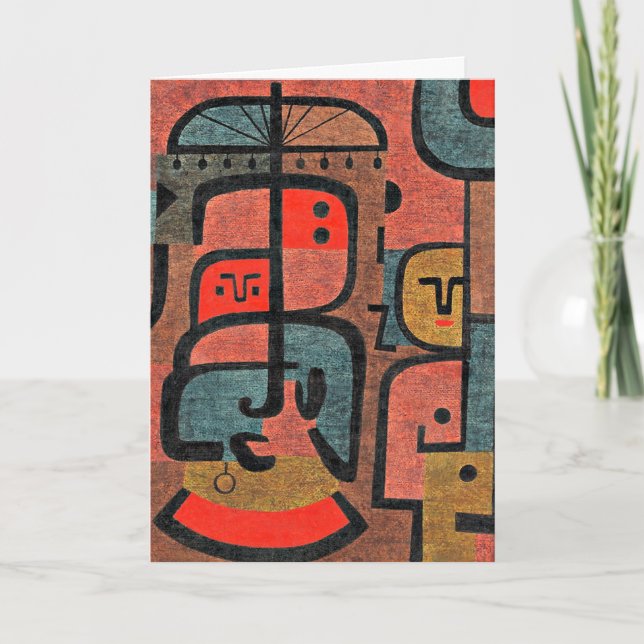 Cartão Paul Klee trabalho de arte, Exótica (Frente)