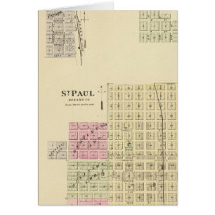 Cartão Paul, Marquette e Rua Joe, Nebraska