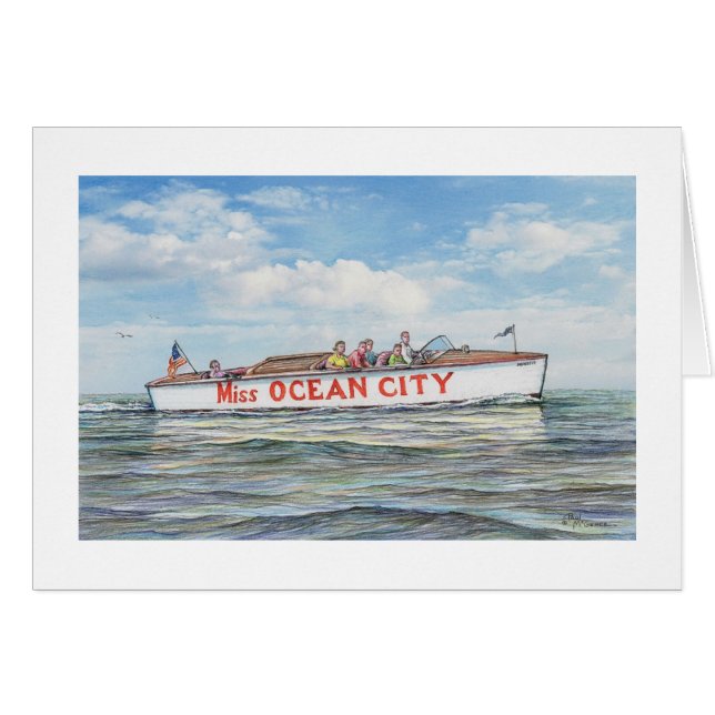 Cartão Paul McGehee "Miss Oceano" (1941) (Frente horizontal)