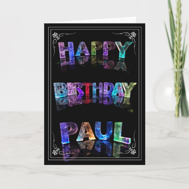 Cartão Paul -  Name in Lights greeting card (Photo) (Frente)