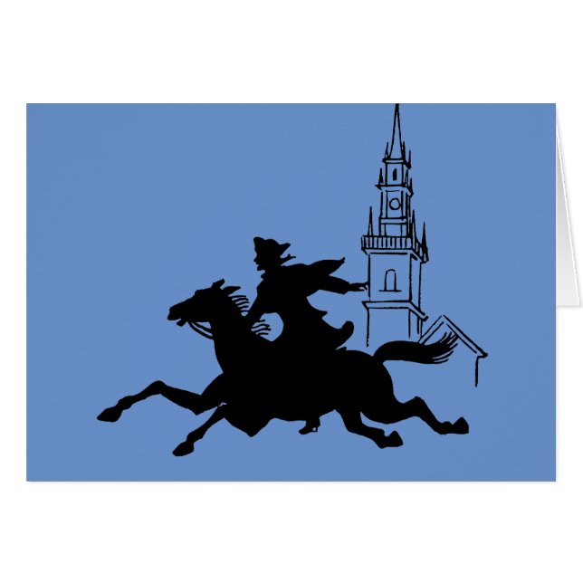 Cartão Paul Revere's Ride (Frente horizontal)