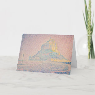 Cartão Paul Signac - Mont Saint Michel, Névoa e Sol