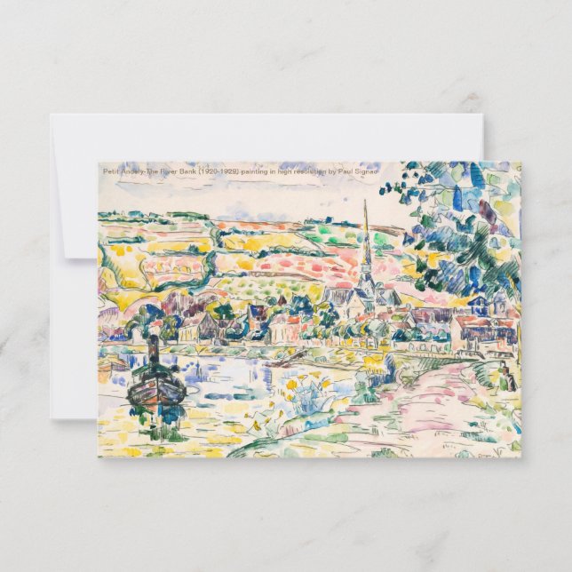 Cartão Paul Signac-Petit Andely-The River Bank 1920-1929 (Frente)