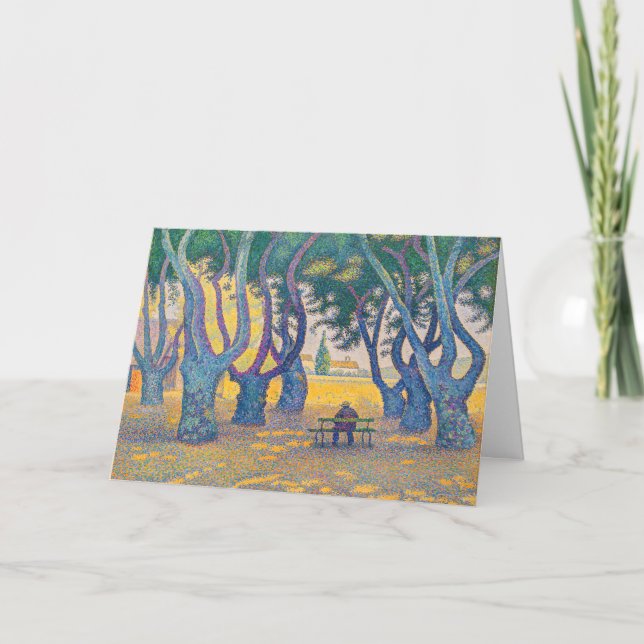 Cartão Paul Signac - Place des Lices, Santo-Tropez (Frente)