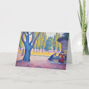 Cartão Paul Signac - Saint-Tropez, Fontaine des Lices