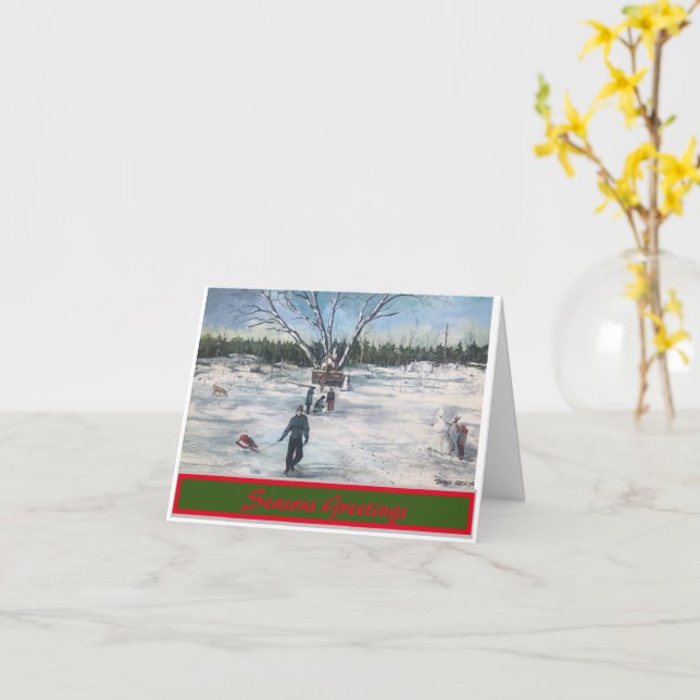 Cartão Pausa de Natal (Flor Amarela)