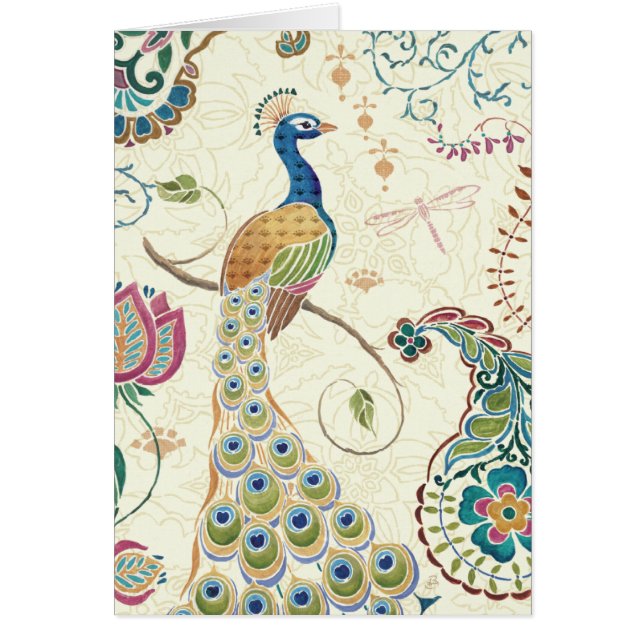 Cartão Pavão bonito (Frente)