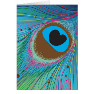 Cartão Pavão de plano de fundo